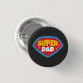 Super-Daddy Retro-Superhelden-Abzeichen Button (Vorne & Hinten)