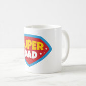 Super-Daddy Retro-Superhelden-Abzeichen Kaffeetasse (VorderseiteRechts)
