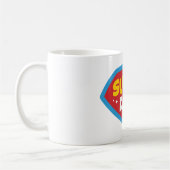 Super-Daddy Retro-Superhelden-Abzeichen Kaffeetasse (Links)