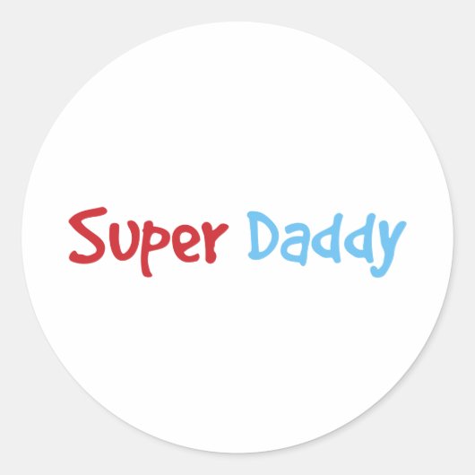 Super Daddy Runder Aufkleber (Vorderseite)