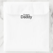 Super Daddy Runder Aufkleber (Tasche)