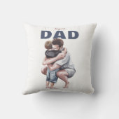 Super-Daddy-Wasserfarben-Design Kissen (Rückseite)