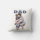 Super-Daddy-Wasserfarben-Design Kissen (Vorderseite)