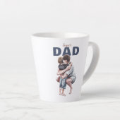 Super-Daddy-Wasserfarben-Design Milchtasse (Rechte Ecke)