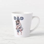 Super-Daddy-Wasserfarben-Design Milchtasse (Rechts)