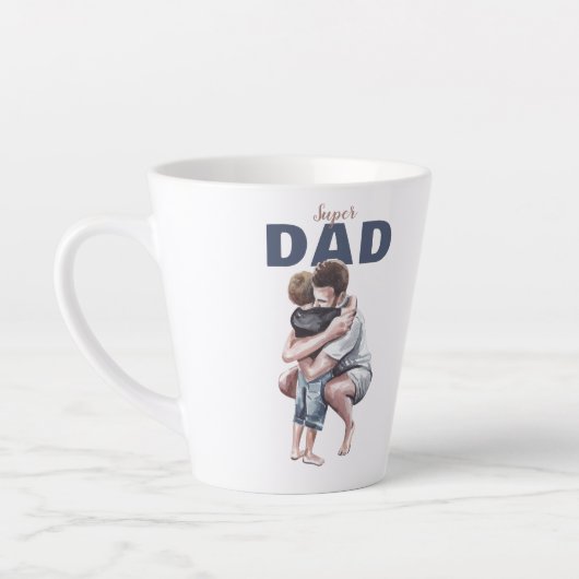 Super-Daddy-Wasserfarben-Design Milchtasse (Links)
