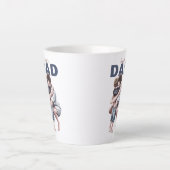 Super-Daddy-Wasserfarben-Design Milchtasse (Vorderseite)