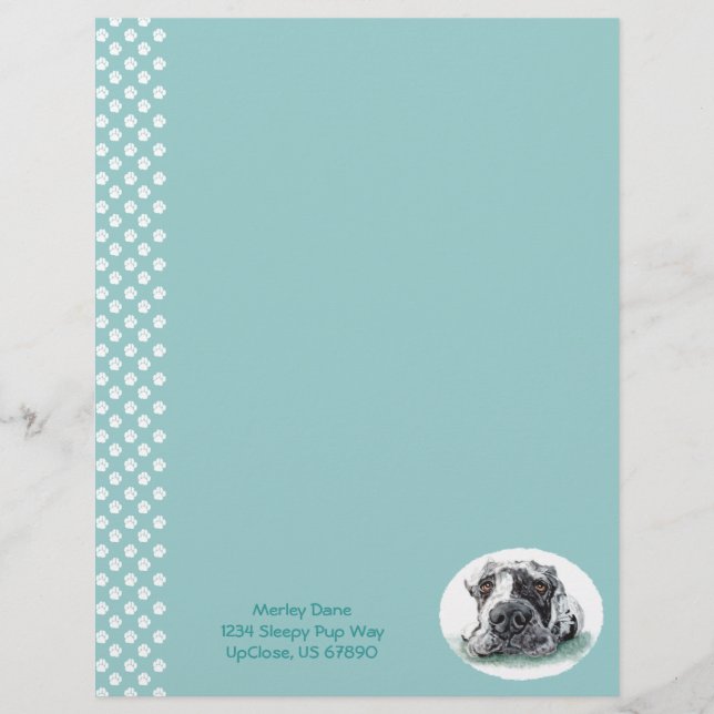 Super Dane aufgeklebt Merle (Vorderseite)