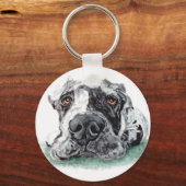 Super Dane aufgeklebt Merle Schlüsselanhänger (Vorderseite)