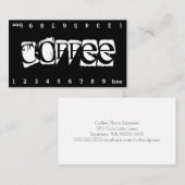 Super Danger Double Num Loyalty Coffee Punch Card Treuekarte (Vorne/Hinten)