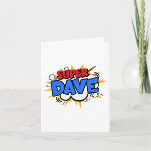 Super Dave Funny Comic Cartoon Vathers Day Persona Karte