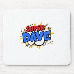 Super Dave Funny Comic Cartoon Vathers Day Persona Mousepad