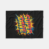 Super Dave Funny Name Daves  Fleecedecke (Vorderseite (Horizontal))
