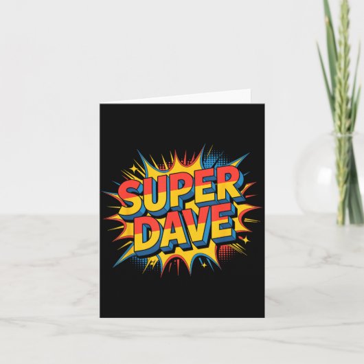Super Dave Funny Name Daves Karte (Vorderseite)