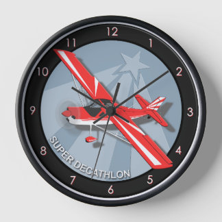 Super Decathlon Aerobatic Flugzeug Wall Uhr