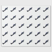 Super Decathlon mit Black Scheme Wrapping Paper Geschenkpapier (Flach)