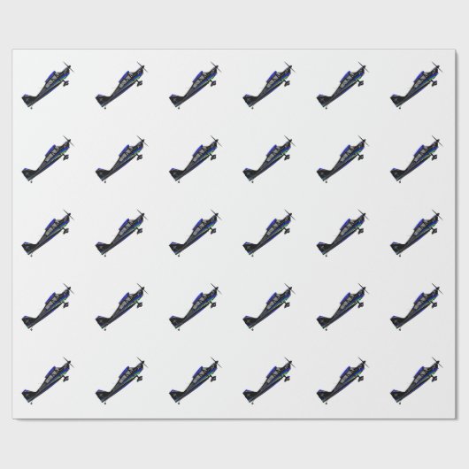 Super Decathlon mit Black Scheme Wrapping Paper Geschenkpapier (Flach)