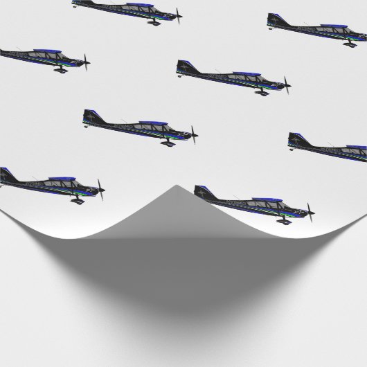 Super Decathlon mit Black Scheme Wrapping Paper Geschenkpapier (Ecke)