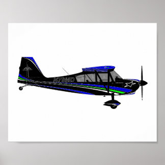 Super Decathlon mit Sporty Black Paint Scheme Poster
