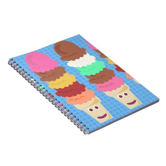 Super Decker Ice Cream Cones Notizblock (Rechte Seite)