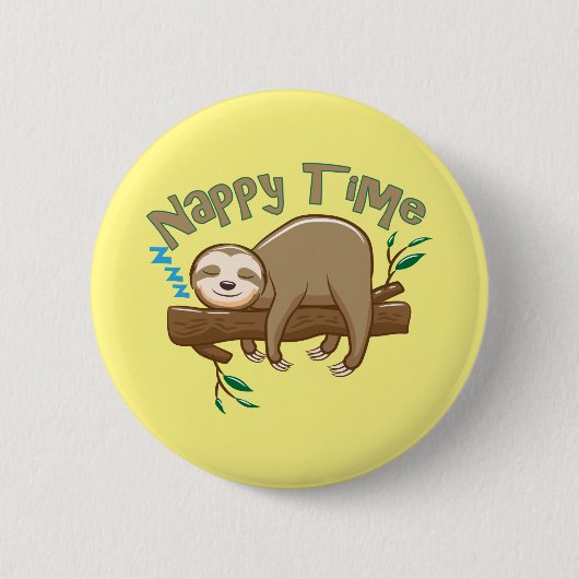 Super Delightful Baby Sloth Button (Vorderseite)