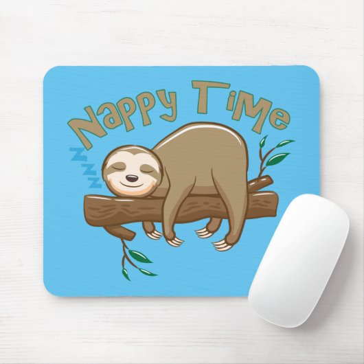 Super Delightful Baby Sloth Mousepad (Mit Mouse)