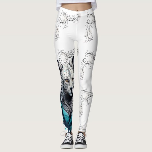 Super Digital Wolf Women Leggings (Vorderseite)
