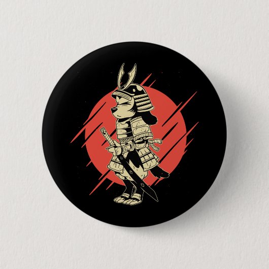 Super Dog Samurai Warrior Button (Vorderseite)