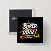 Super Done Abschlussklasse 2026 Abschlusszitat Button (Vorne & Hinten)