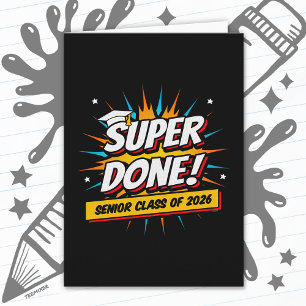 Super Done Abschlussklasse 2026 Abschlusszitat Karte