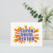 Super Drum Player Postkarte (Stehend Vorderseite)