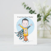 Super Duper Boy Postkarte (Stehend Vorderseite)
