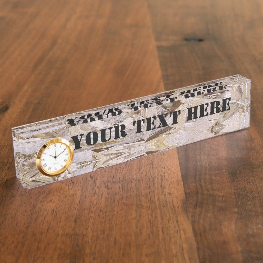 Super Duper Cool OSB Plywood Print Namensplakette (Seite)