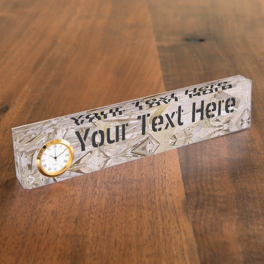 Super Duper Cool OSB Plywood Print Namensplakette (Seite)