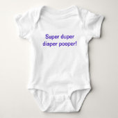 Super duper diaper Pooper ein Stück Outfit Baby Strampler (Vorderseite)