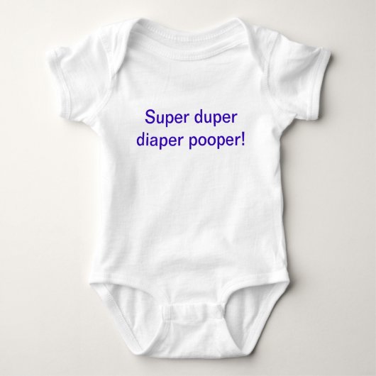 Super duper diaper Pooper ein Stück Outfit Baby Strampler (Vorderseite)