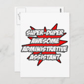Super Duper Phantastisch Admin. Assistentin Postkarte (Vorne/Hinten)