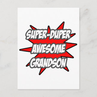 Super Duper Phantastisch Grandson Postkarte