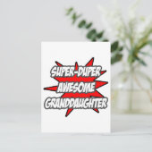 Super Duper Phantastisch Großtochter Postkarte (Stehend Vorderseite)