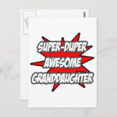 Super Duper Phantastisch Großtochter Postkarte (Vorne/Hinten)
