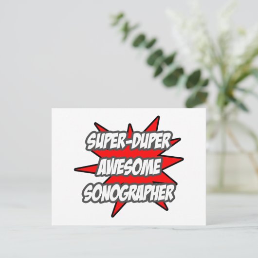 Super Duper Phantastischer Sonographer Postkarte (Stehend Vorderseite)