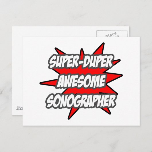 Super Duper Phantastischer Sonographer Postkarte (Vorne/Hinten)
