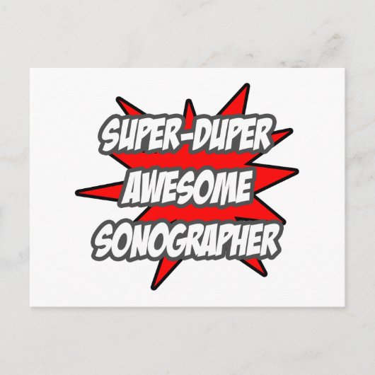 Super Duper Phantastischer Sonographer Postkarte (Vorderseite)