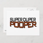 Super Duper Pooper Postkarte (Vorne/Hinten)
