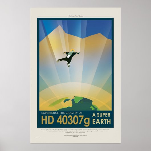 Super Earth Tour - Retro NASA Reiseplakat Poster (Vorne)
