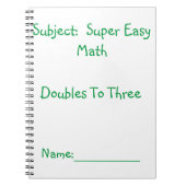 Super Easy Math Notebook Notizblock (Vorderseite)