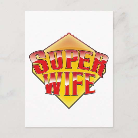 Super Ehefrau Postkarte (Vorderseite)