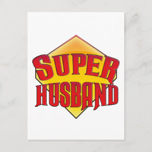 Super Ehemann Postkarte