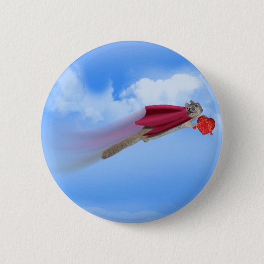 Super-Eichhörnchen-Lieferung mit Valentine Candy Button (Vorderseite)