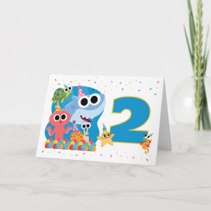 Super Einfach Finny der Hai Konfetti Geburtstag Karte